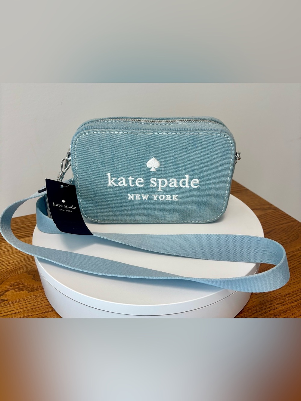 Kate Spade “OH SNAP” Colorblock Denim Mini Camera Bag/Crossbody